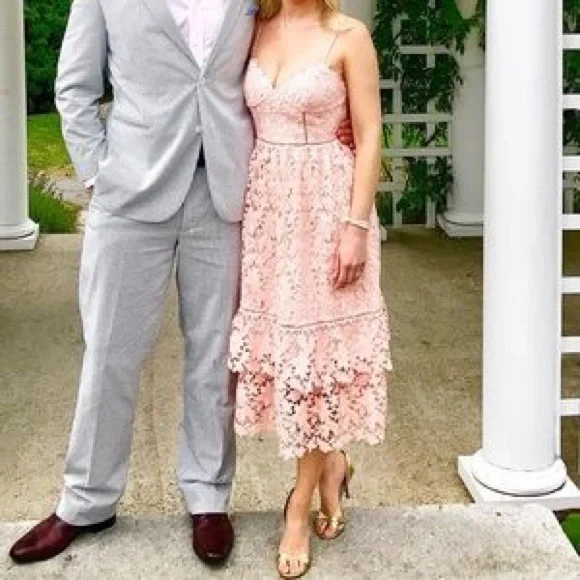 Club Monaco Nanhah pink lace dress 00 NWT